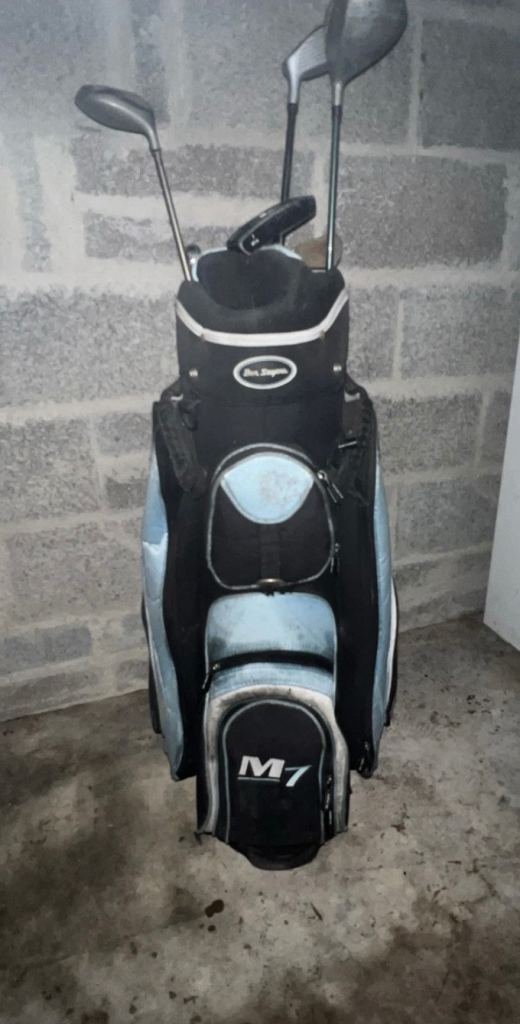 Ben Sayers Lightweight Golf Cart Trolley Bag blue/black (including clubs)