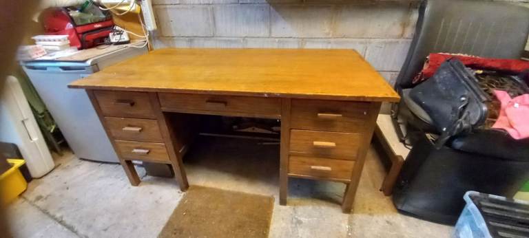 Vintage Oak Partner Desk