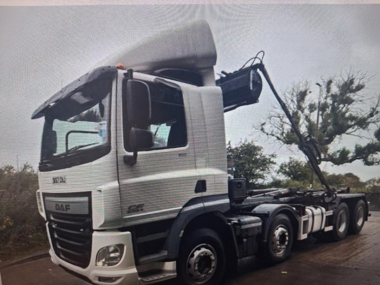 DAF TRUCKS CF 510 FAD 8X4 HOOKLOADER EASY SHEET, PIPED FOR DRAW BAR, EURO 6
