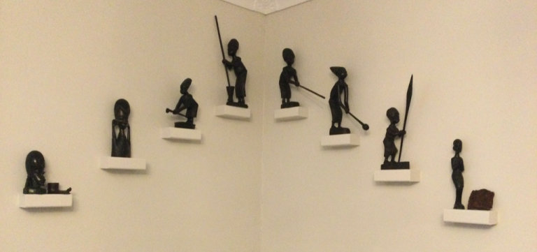 Collection of 10 Vintage African Ebony Figures 