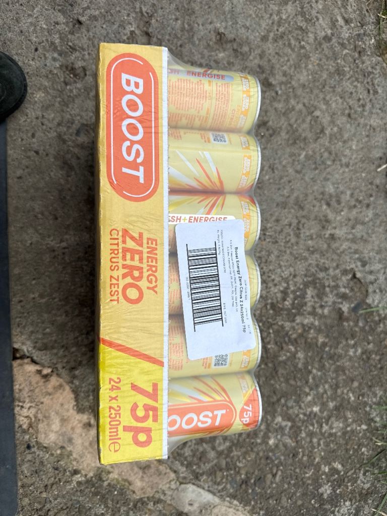 Boost Energy Zero Citrus Zest - 24 x 250ml Cans