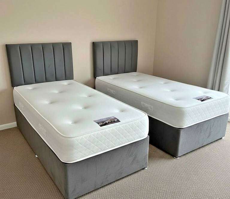✔️Brand New Stylish & Comfy 3ft Luxury Single Divan Bed With Mattress | Order Now | Free Delivery🚚