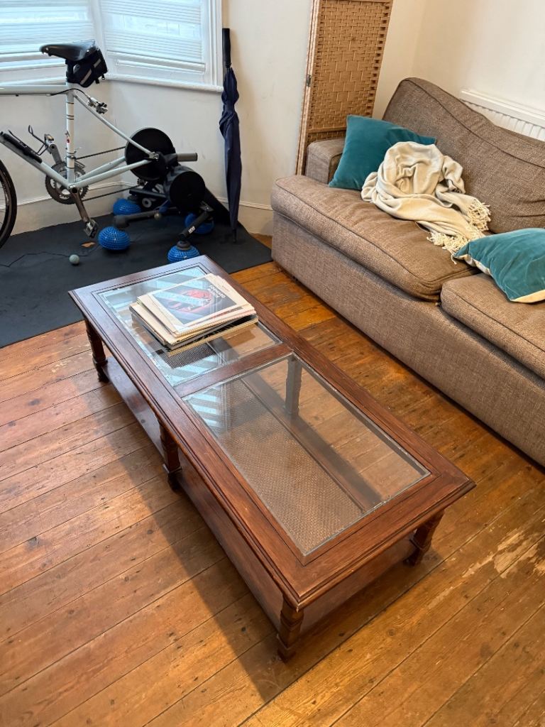 Glass topped coffee table - must go by Saturday!