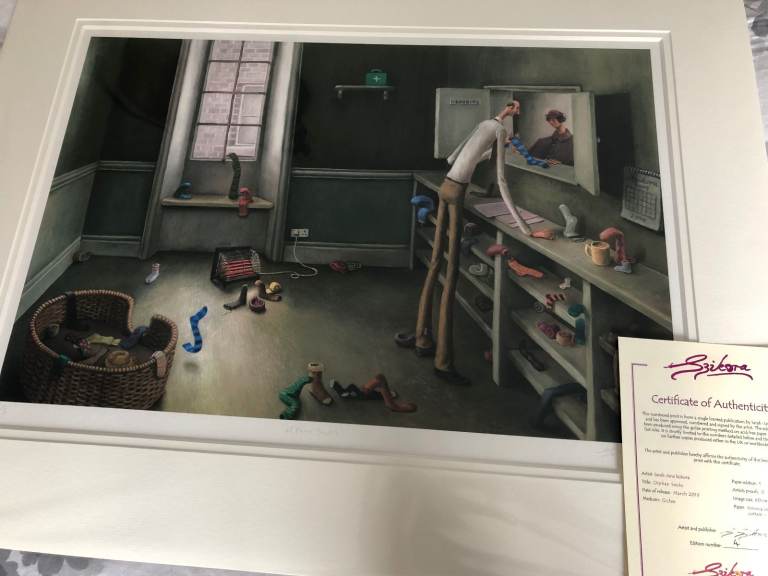 Sarah Jane Szikora Fine art limited extremely rare ‘Orphan Socks’ With COA