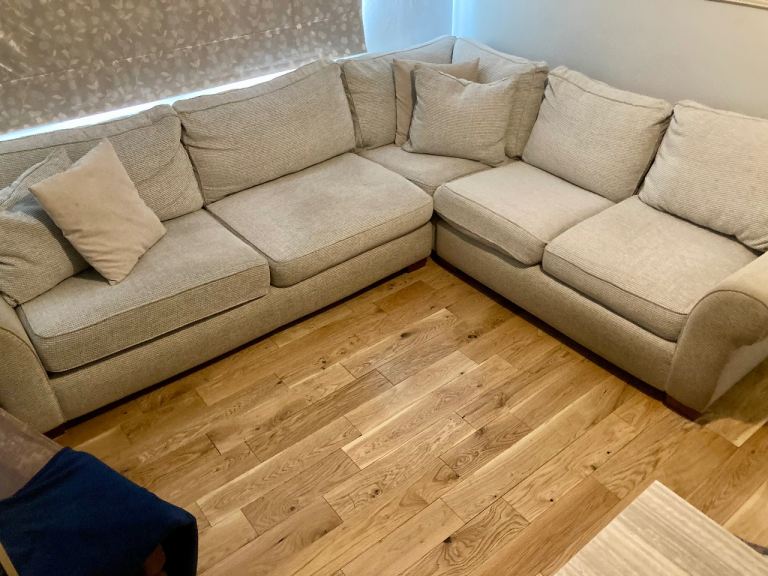 Free large corner sofa lovely oatmeal neutral colour 