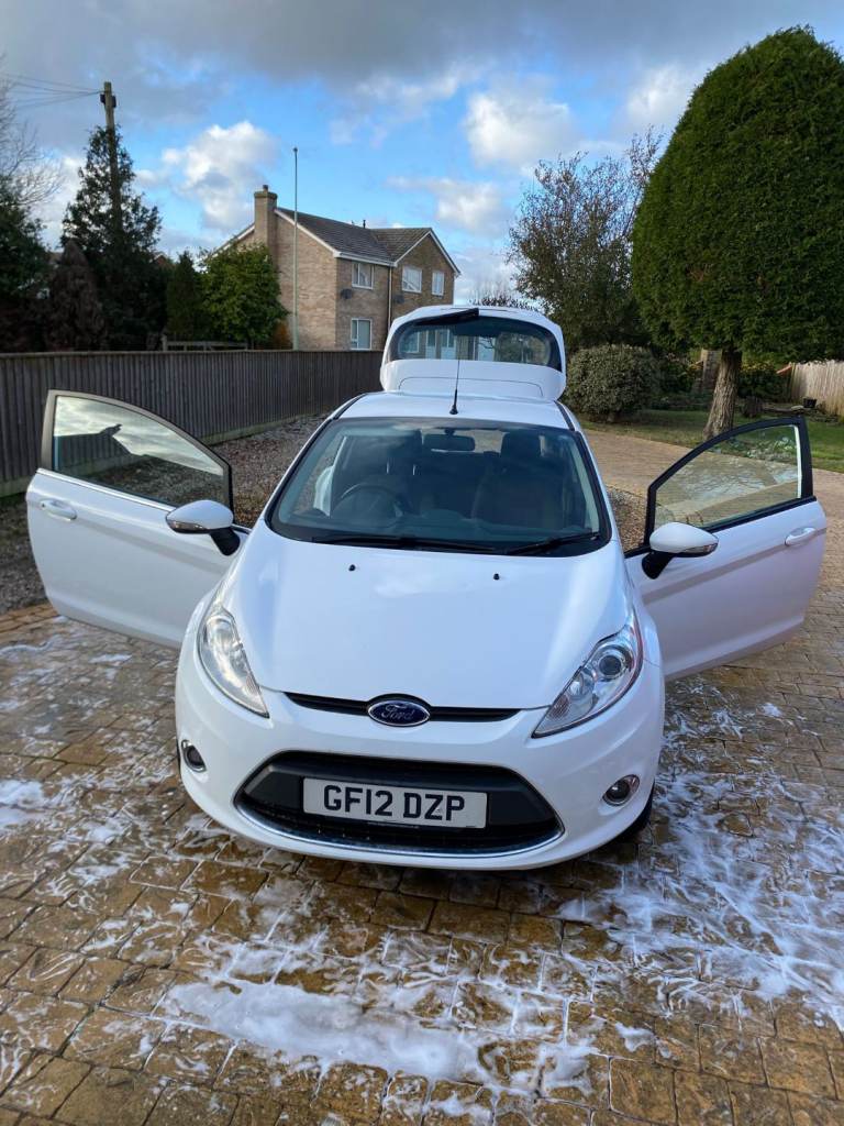 White ford fiesta 