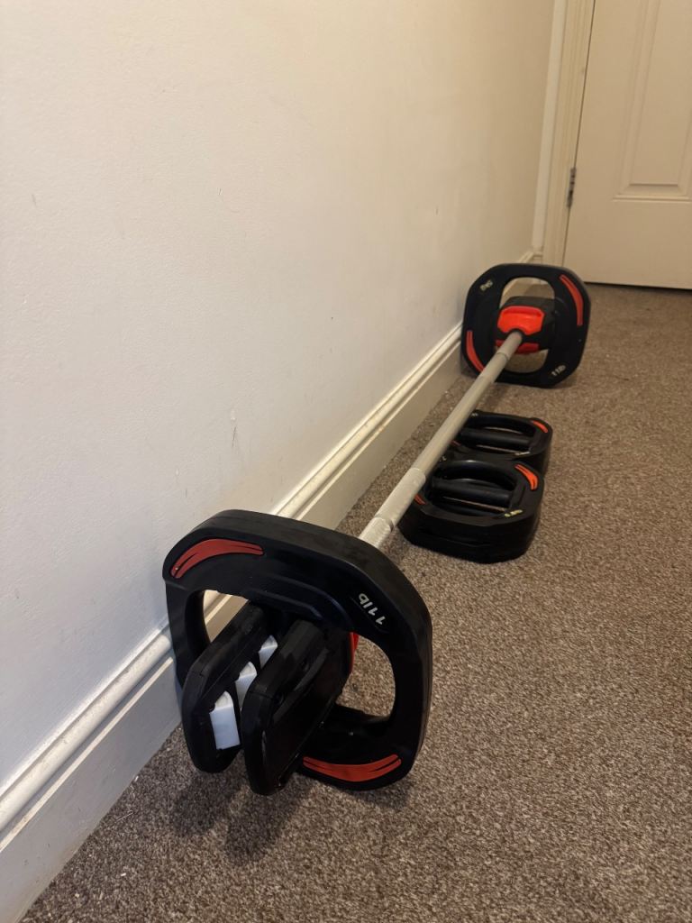 WE TRIBE 20kg Adjustable Barbell Set – Like New – £125