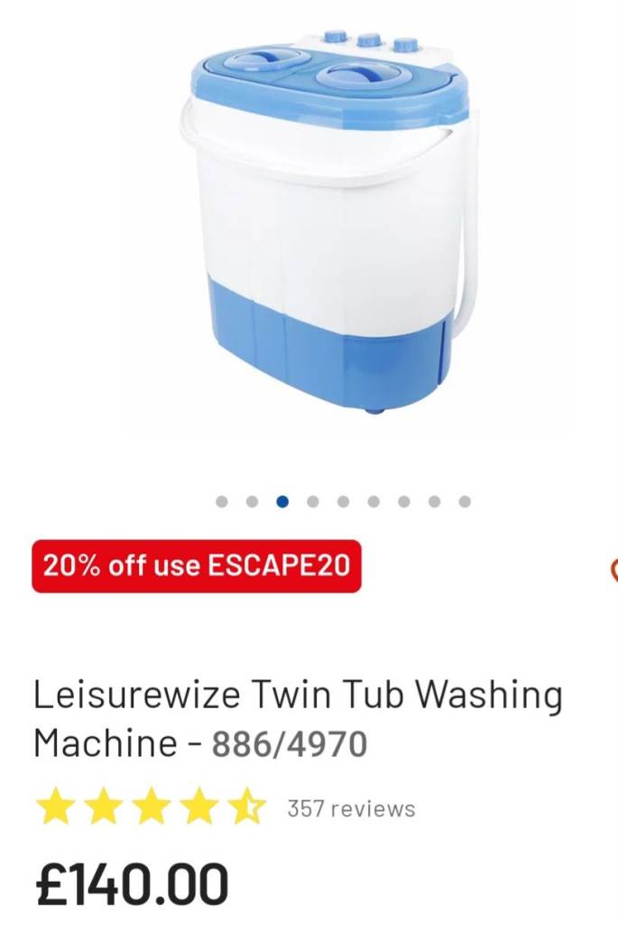 Leisurewize Twin Tub Washing Machine - Compact & Portable