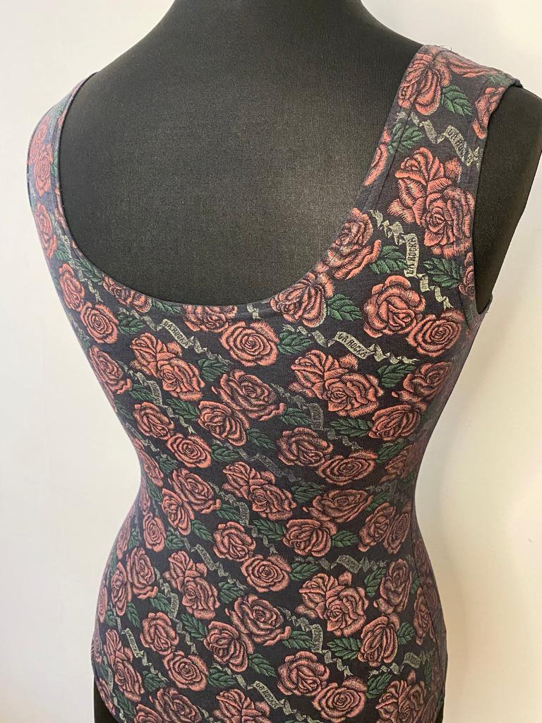 JOHNSON’S (LONDON) La Rocka Roses Singlet c1983