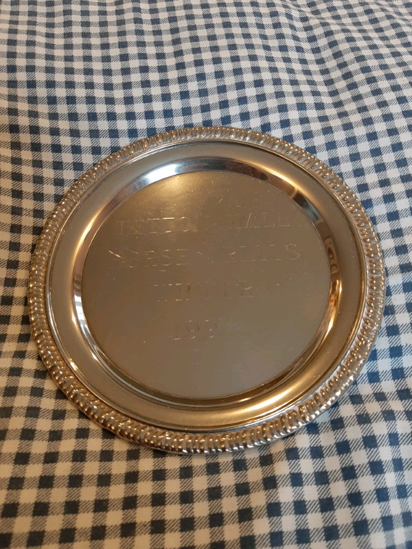 Tetton Hall Horse Trials Winner 1997 Metal Plate, Trinket Dish