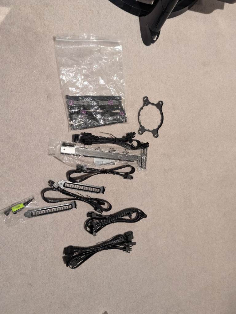 PC Cables and Mounting Bracket for Computer Build