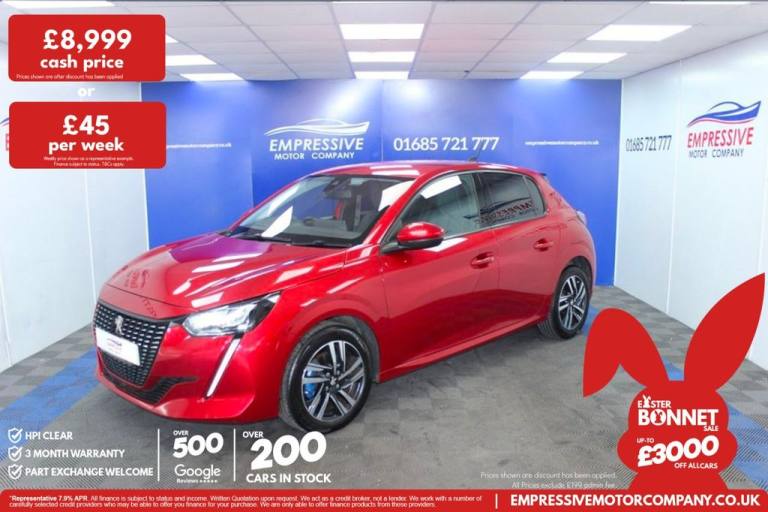2021 21 PEUGEOT 208 1.2 PURETECH ALLURE HATCHBACK 5DR PETROL MANUAL EURO 6 (S/S)