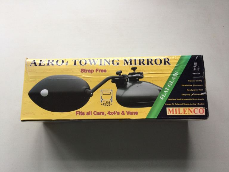 Milenco Aero 4 flat caravan towing mirror