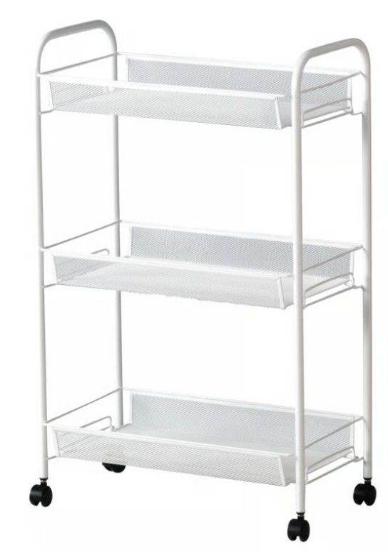 image for IKEA HORNAVAN Trolley, white, 26x48x77 cm