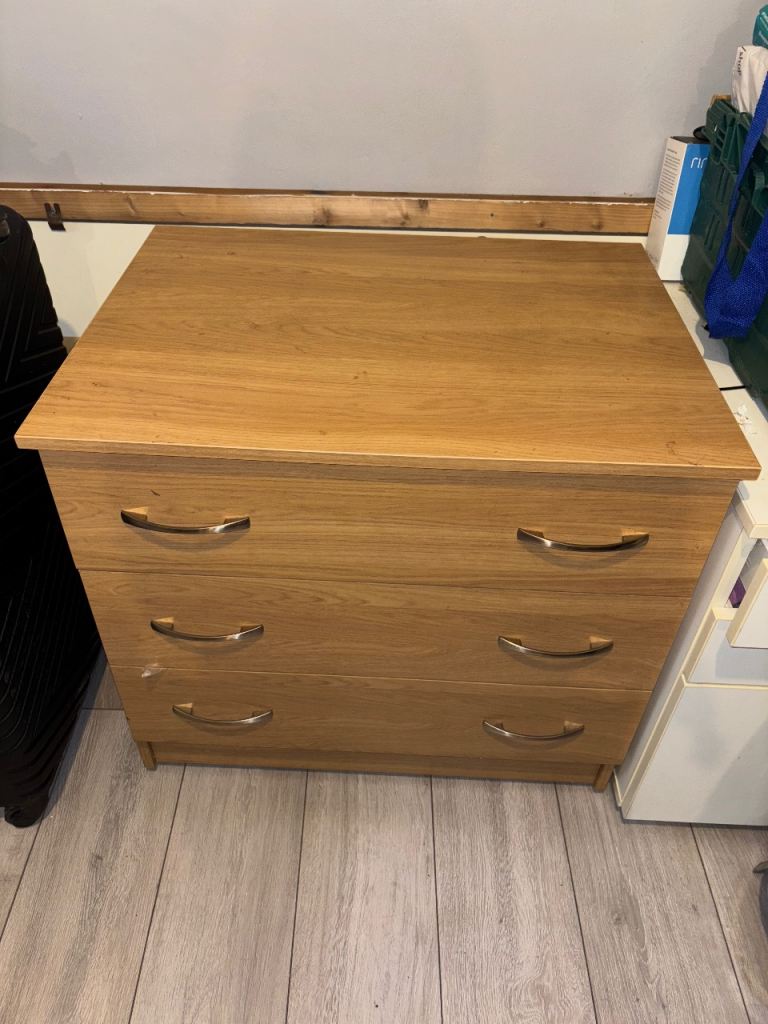Furniture Set: Chest of Drawers, Bedside Table, Filing Cabinet
