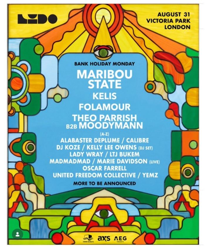 2 tickets for £20 each / Lido Victoria Park London Bank Holiday Monday Music Festival Ticket