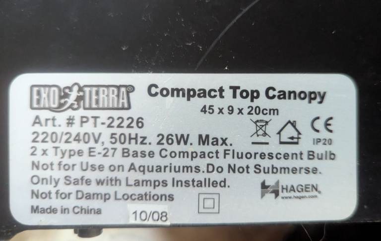 Exo Terra Compact Canopy Reptile 