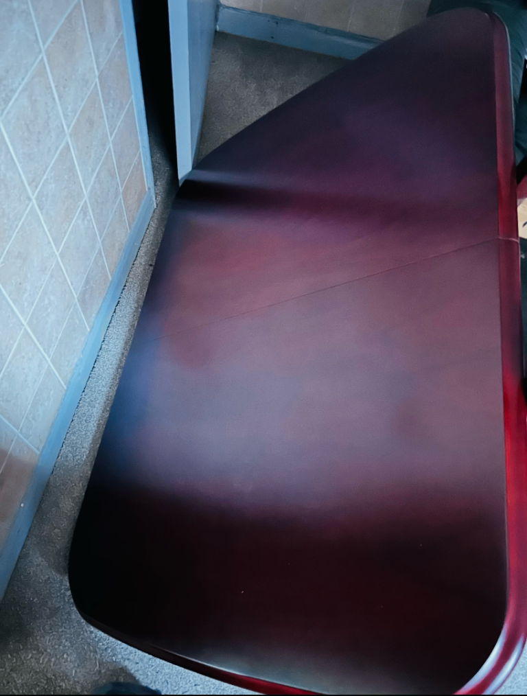 Large dining table and 4 chairs 