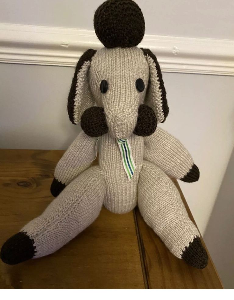 Brand new: Homemade soft brown knitted toy poodle 🐩 