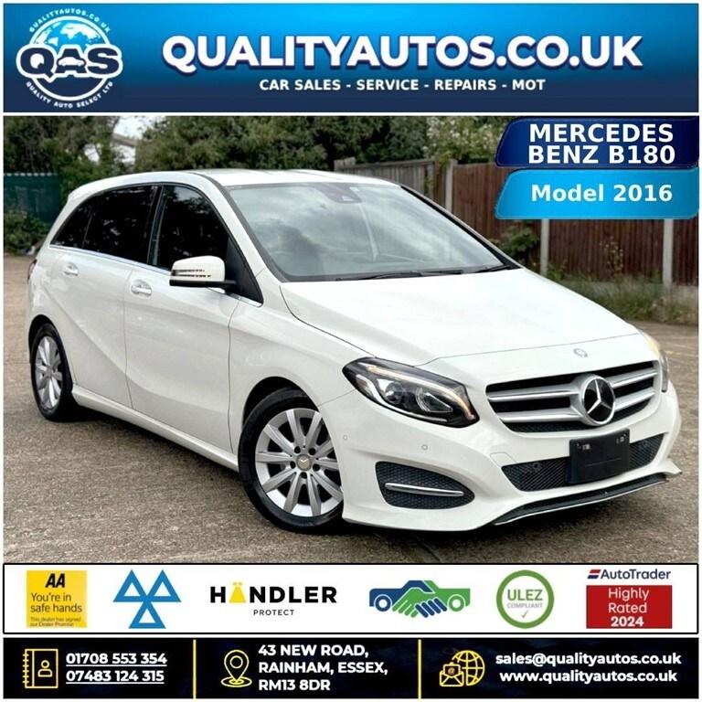 2016 Mercedes-Benz B Class MERCEDES-BENZ B180 BLUE EFF SPORT 1.6L PETROL AUTO 16-66 WHITE ULEZ FR...