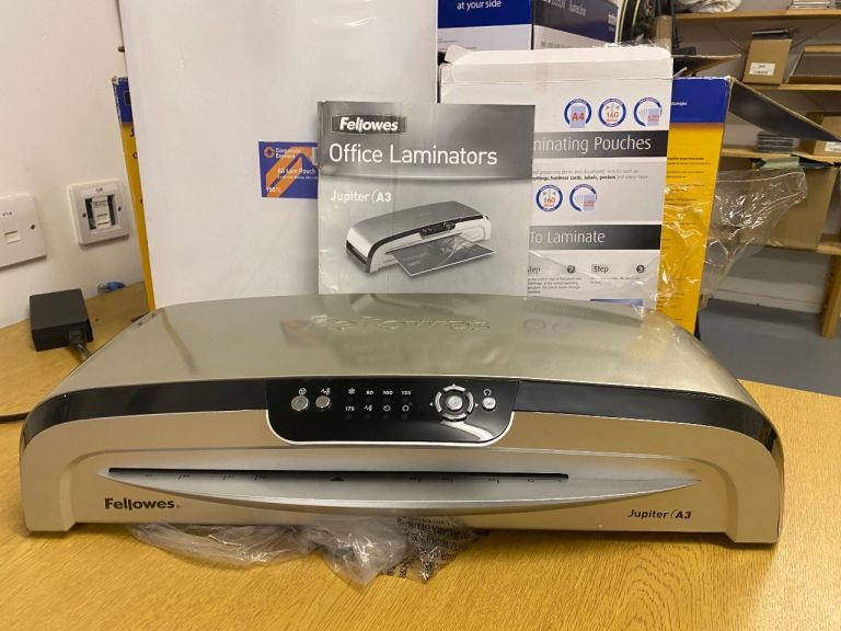 Fellowes Jupiter A3 Laminator As New w/ 200 pouches