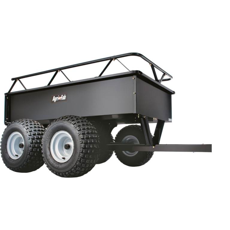 Agri-Fab Tandem Axle ATV - Quad - Farm Dumping Trailer 1,000-Lb Capacity Twin Swivel levelling Axle
