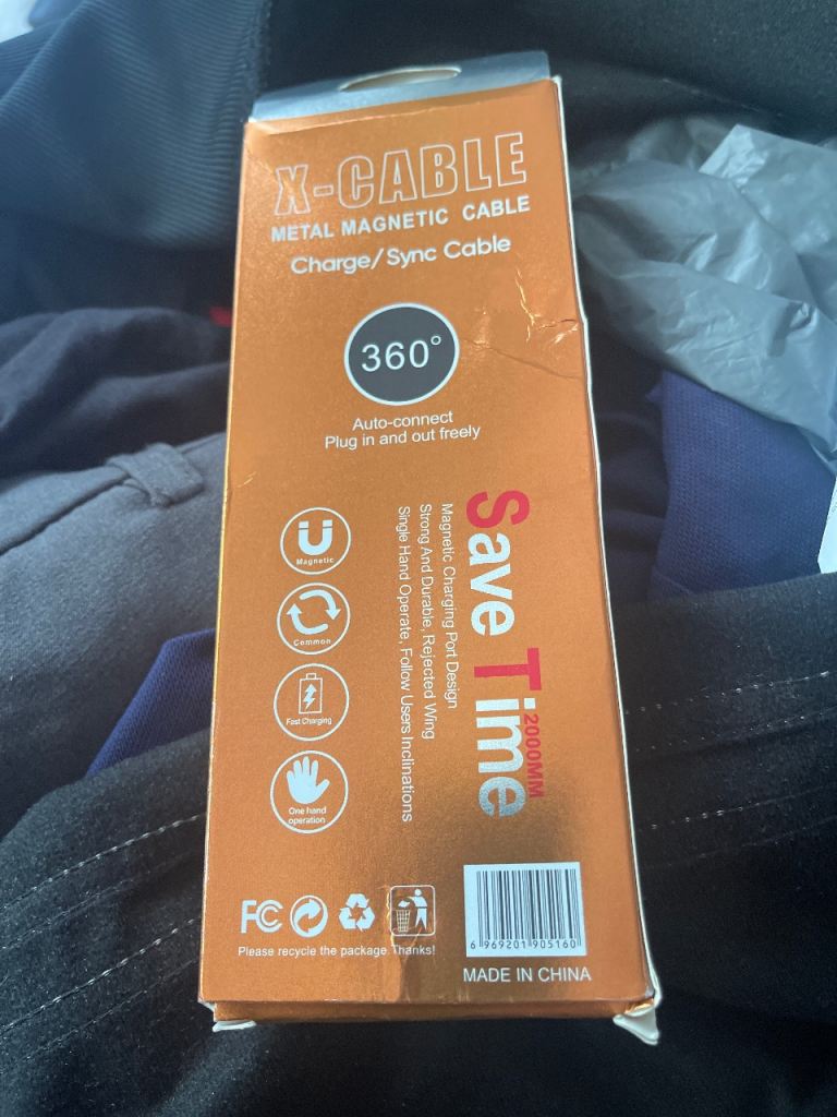 X-Cable Metal Magnetic Charge/Sync Cable - New
