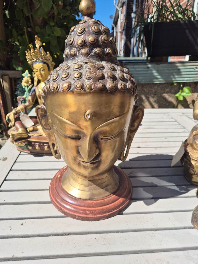 Large brass idol
