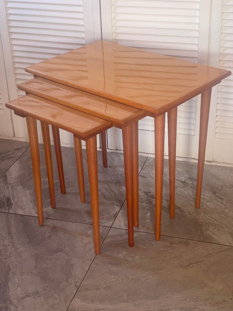 Retro mid century Danish nesting tables 