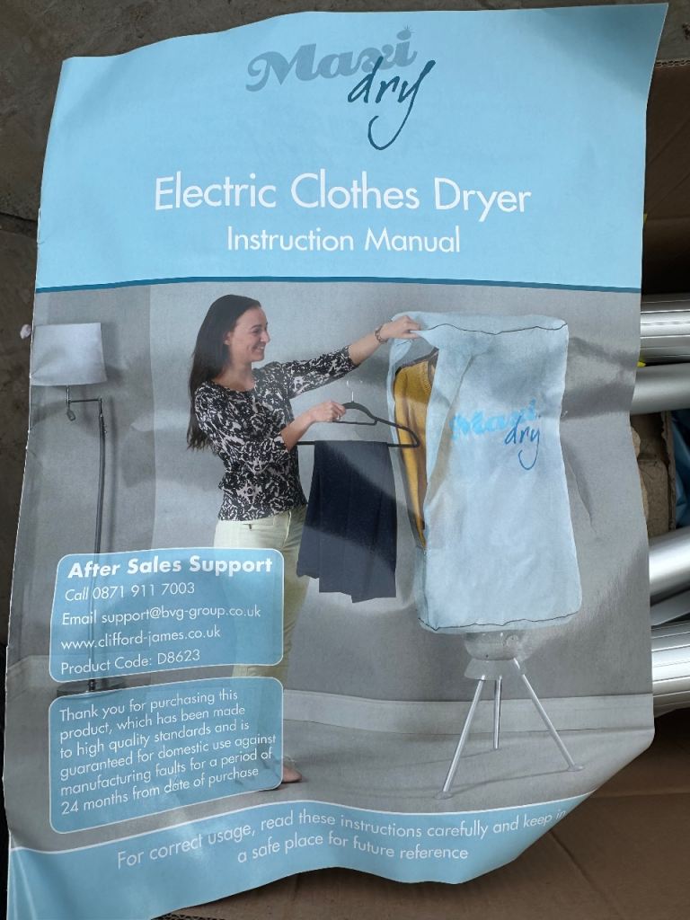 Maxi dry electric clothes dryer