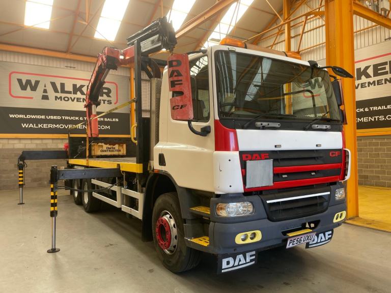 DAF CF75-310 6X4 FLATBED/CRANE - 2007 - PE56 UXU