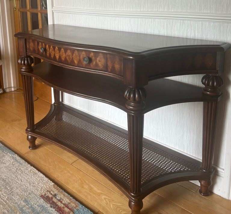 Solid walnut console 