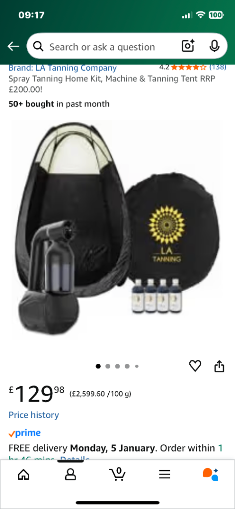 SPRAY TANNING HOME KIT