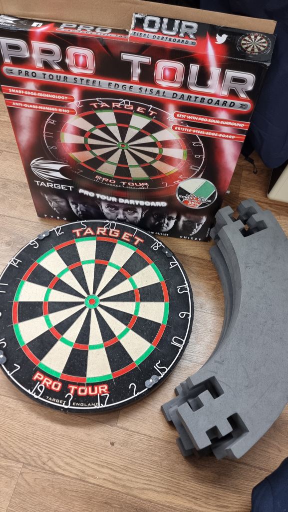 Pro tour Darts board , surround and mat