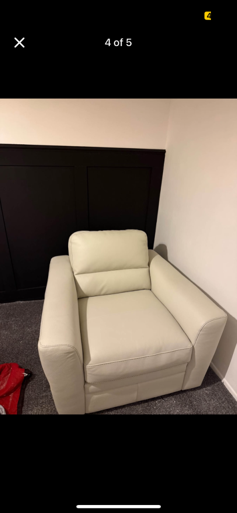 SCS Italian Leather Armchair 