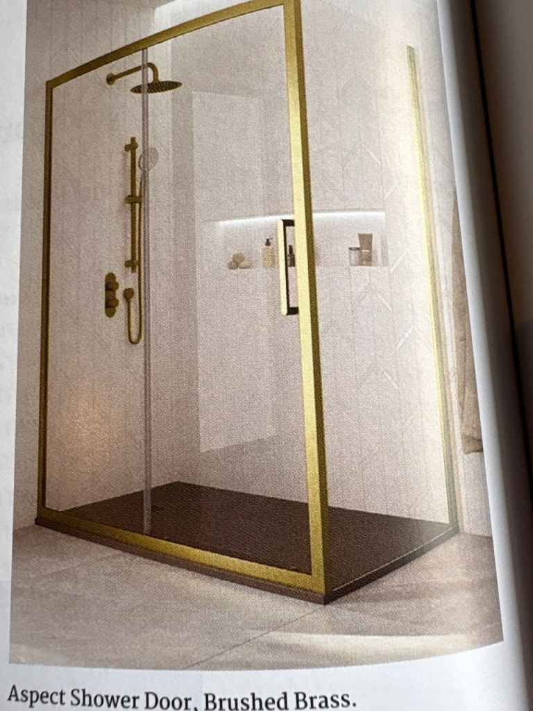 Sonas Aspect Brushed Brass sliding door