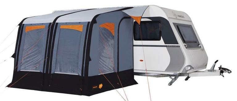 Kampa Dometic Caravan Awning - Grey and Orange, Good Condition