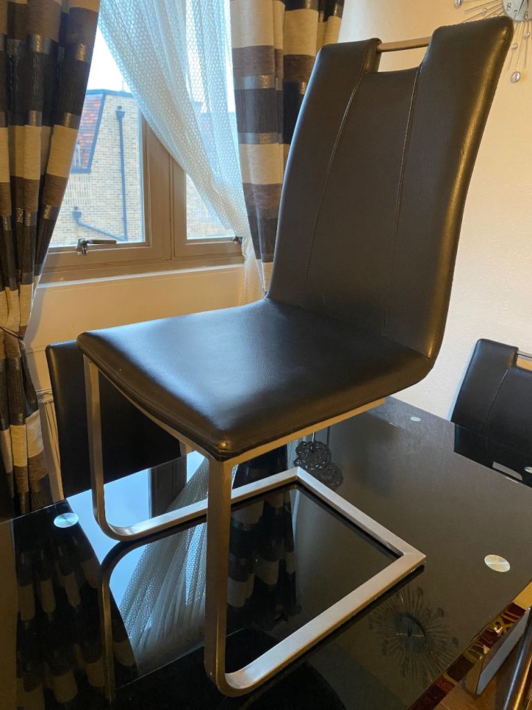 Modern leather dining chairs 