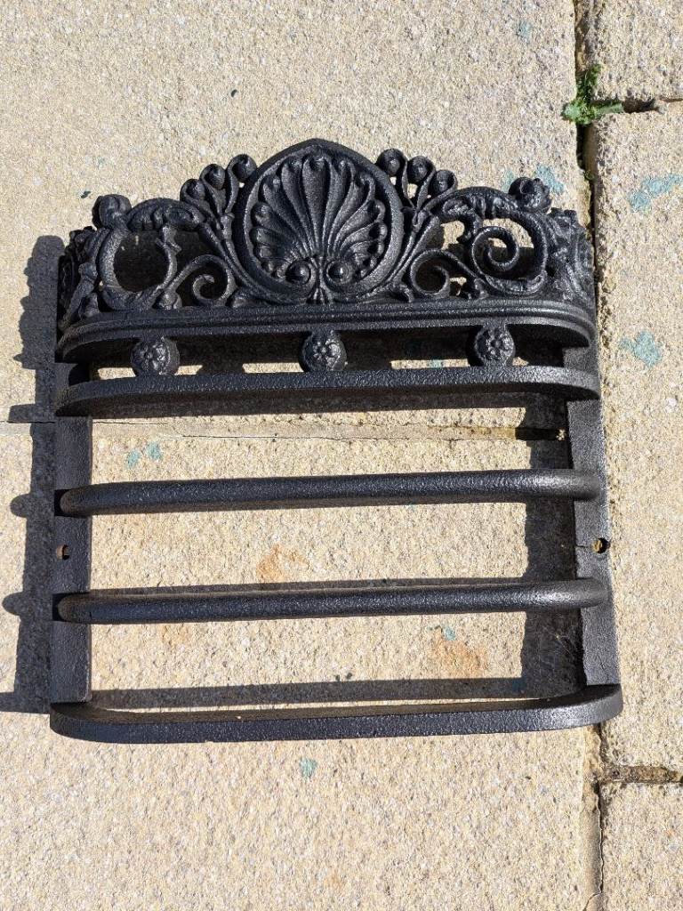 Cast Iron Fireplace Insert / Grate - Black, Good Condition