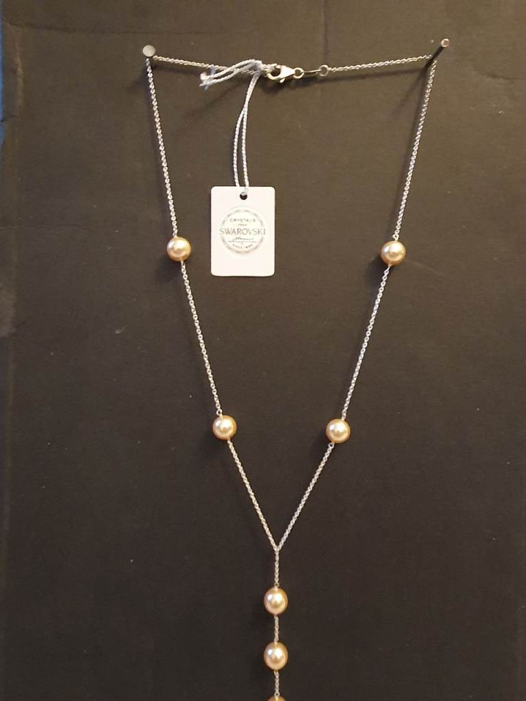£8 Each Womans Swarovski Crystal Balls Gold or Peach chain 18inch Brand new  