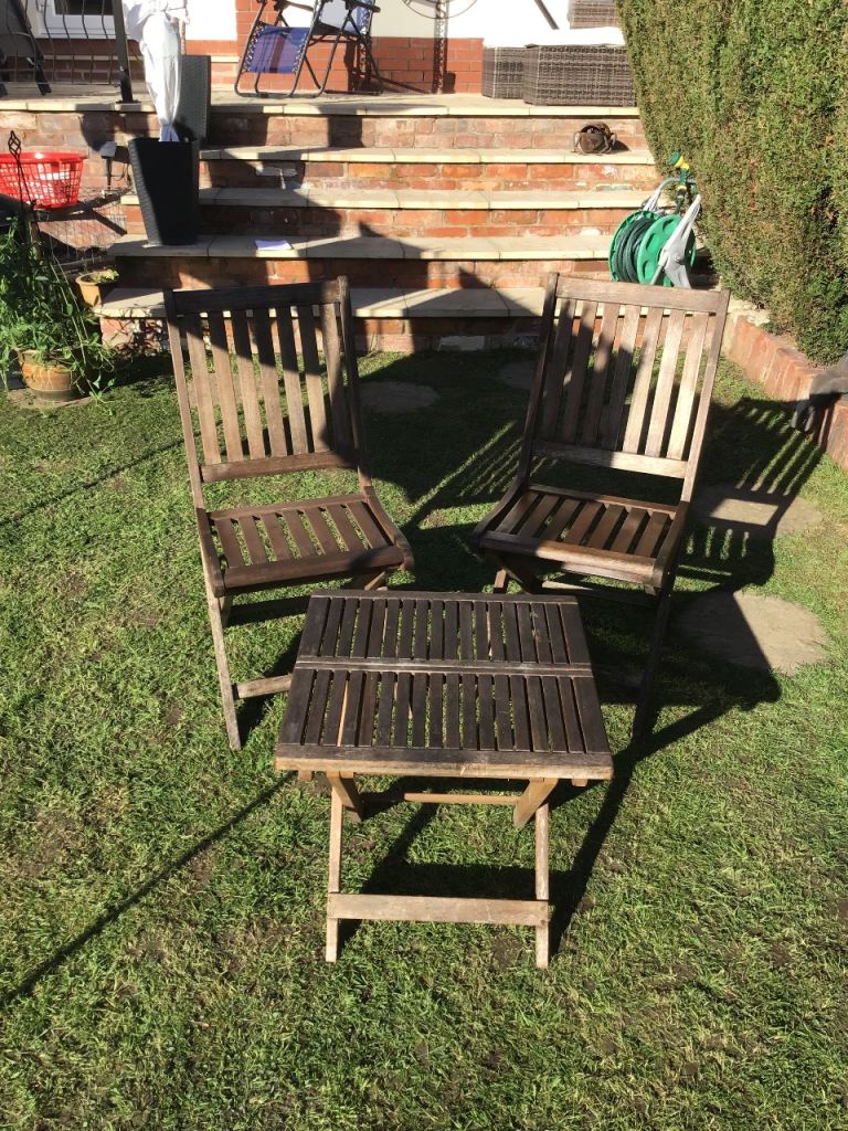 Folding table and chairs 