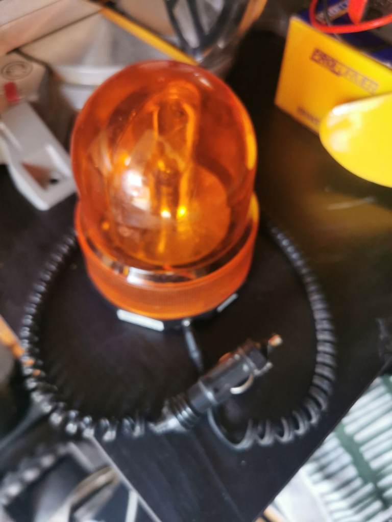 Flashing orange beacon