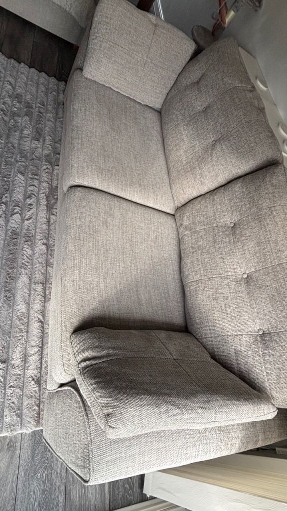 Cosy Grey Two-Seater Sofa – Good Condition