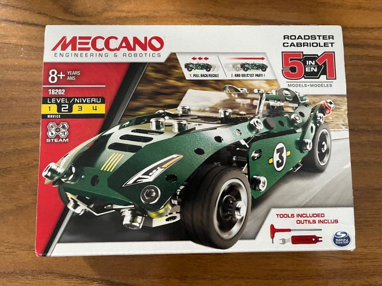 image for MECCANO 5 in 1 Roadster Car Kit, for Ages 8+ STEM Construction Education Toy. New. Xmas gift. 