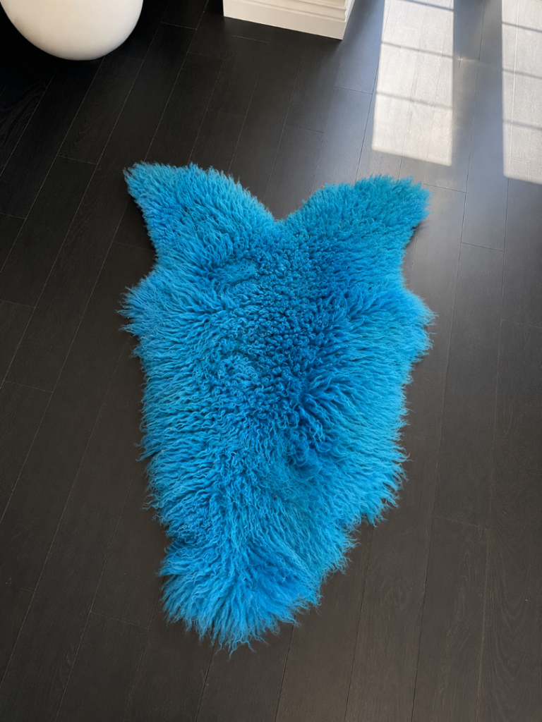 Lambland Extra Large Premium Merino Sheepskin Rug – Turquoise Blue