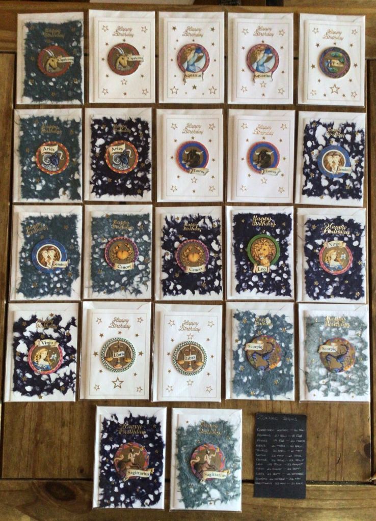 22 Handmade Zodiac Sign Birthday Card with Envelope Size A6