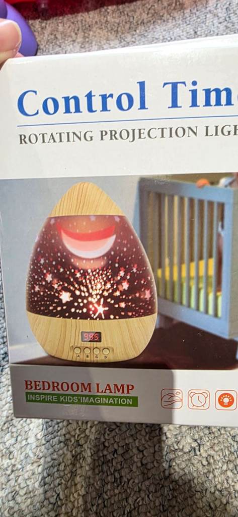 Baby nightlight with plain or star effect