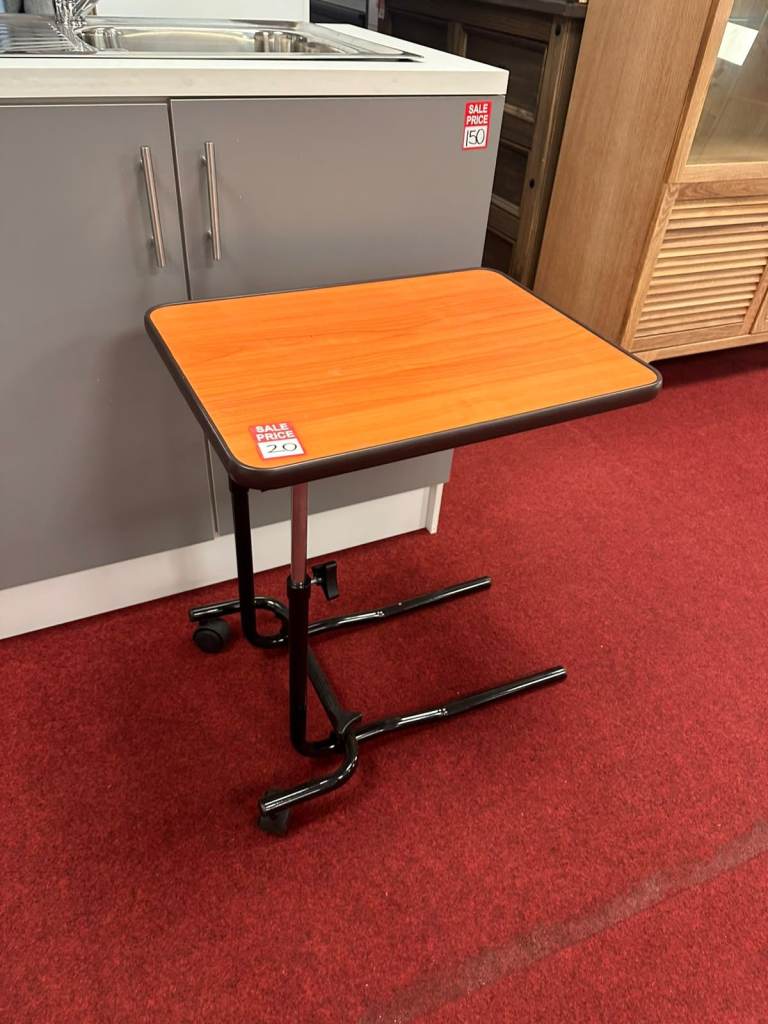 Adjustable Overbed Table on Wheels