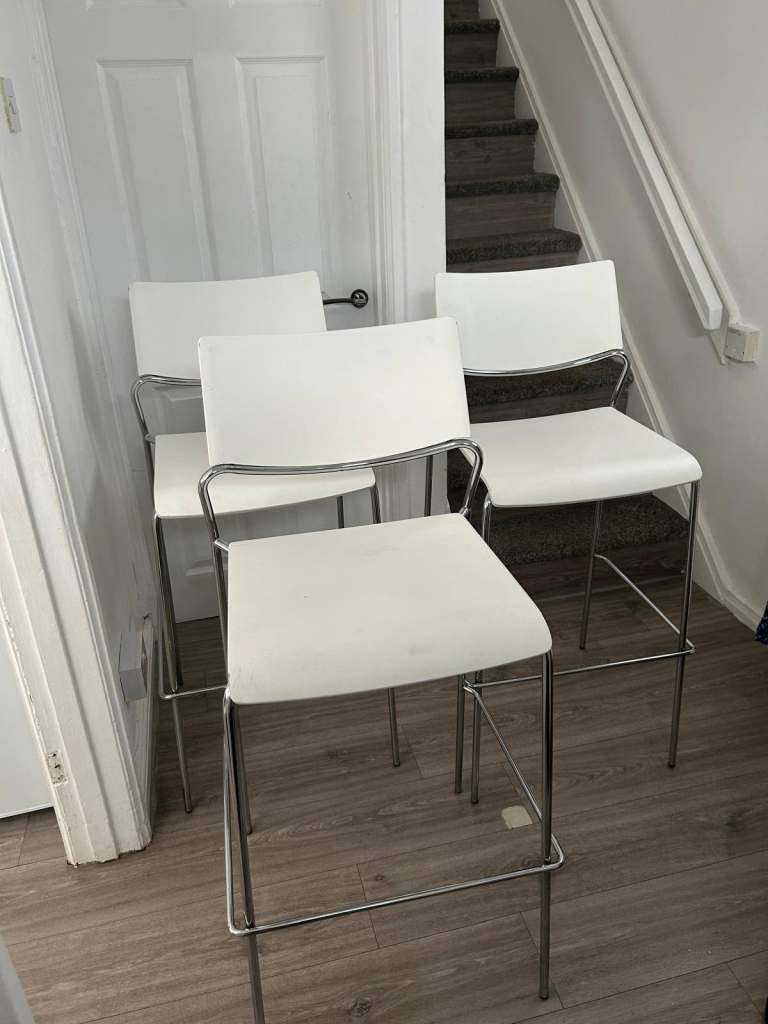 3 Ikea Glenn bar stools.