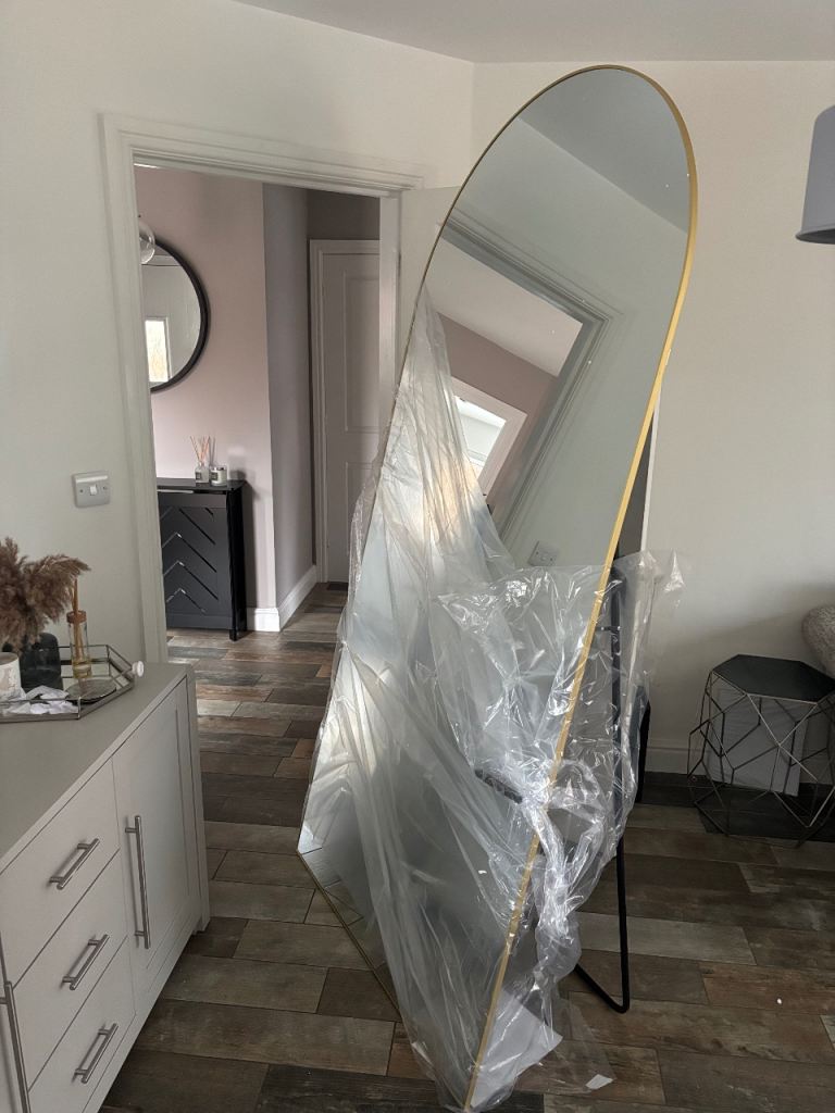 XXL large arched mirror - free standing or wall mounted 